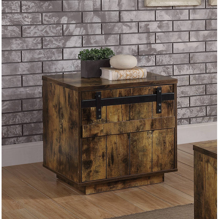 Loon Peak® Dipietro Drum End Table with Storage Wayfair